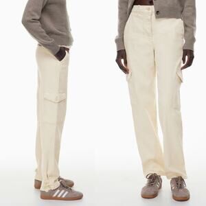 ARITZIA WILFRED FREE Modern High Waisted Twill Cargo Pants Size 2